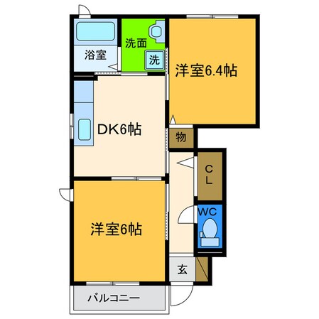 グランマスト論田Ａの物件間取画像